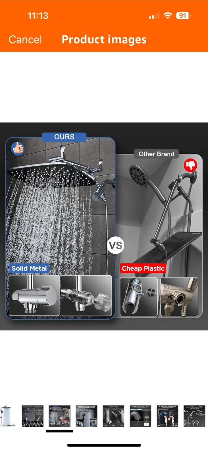 Multi-Function Showerhead with 6 Spray Settings image indicator(3)