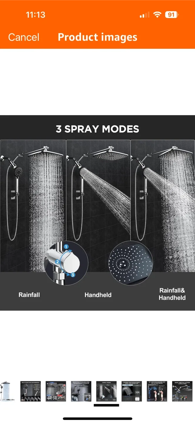 Multi-Function Showerhead with 6 Spray Settings image indicator(5)