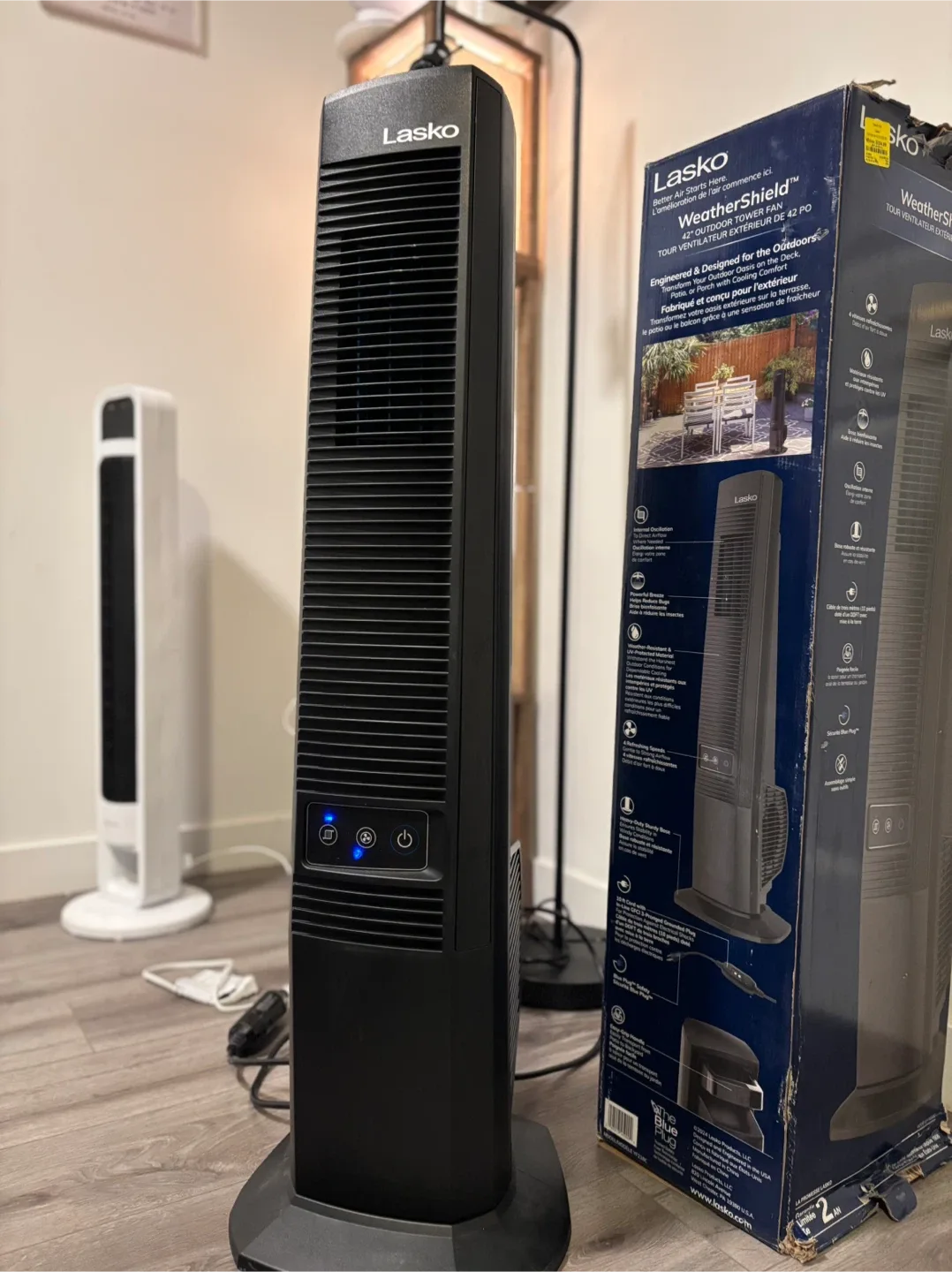 Lasko WeatherShield 42" Outdoor Tower Fan