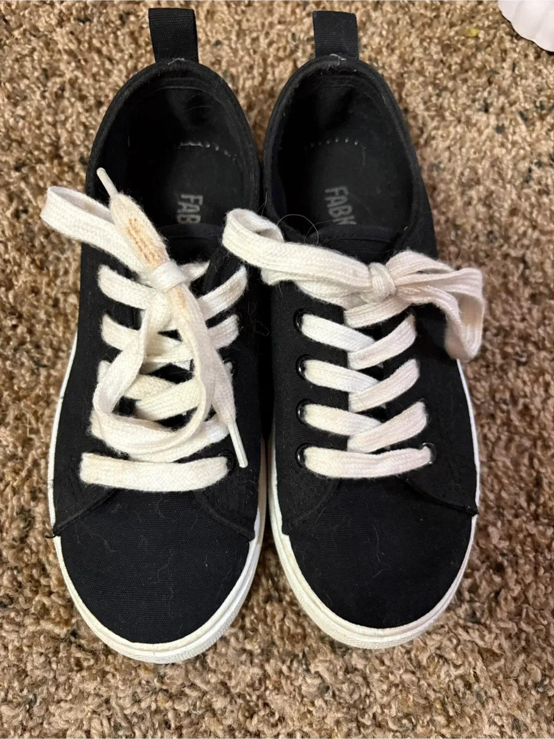 F&F Black Canvas Sneakers - Size 1