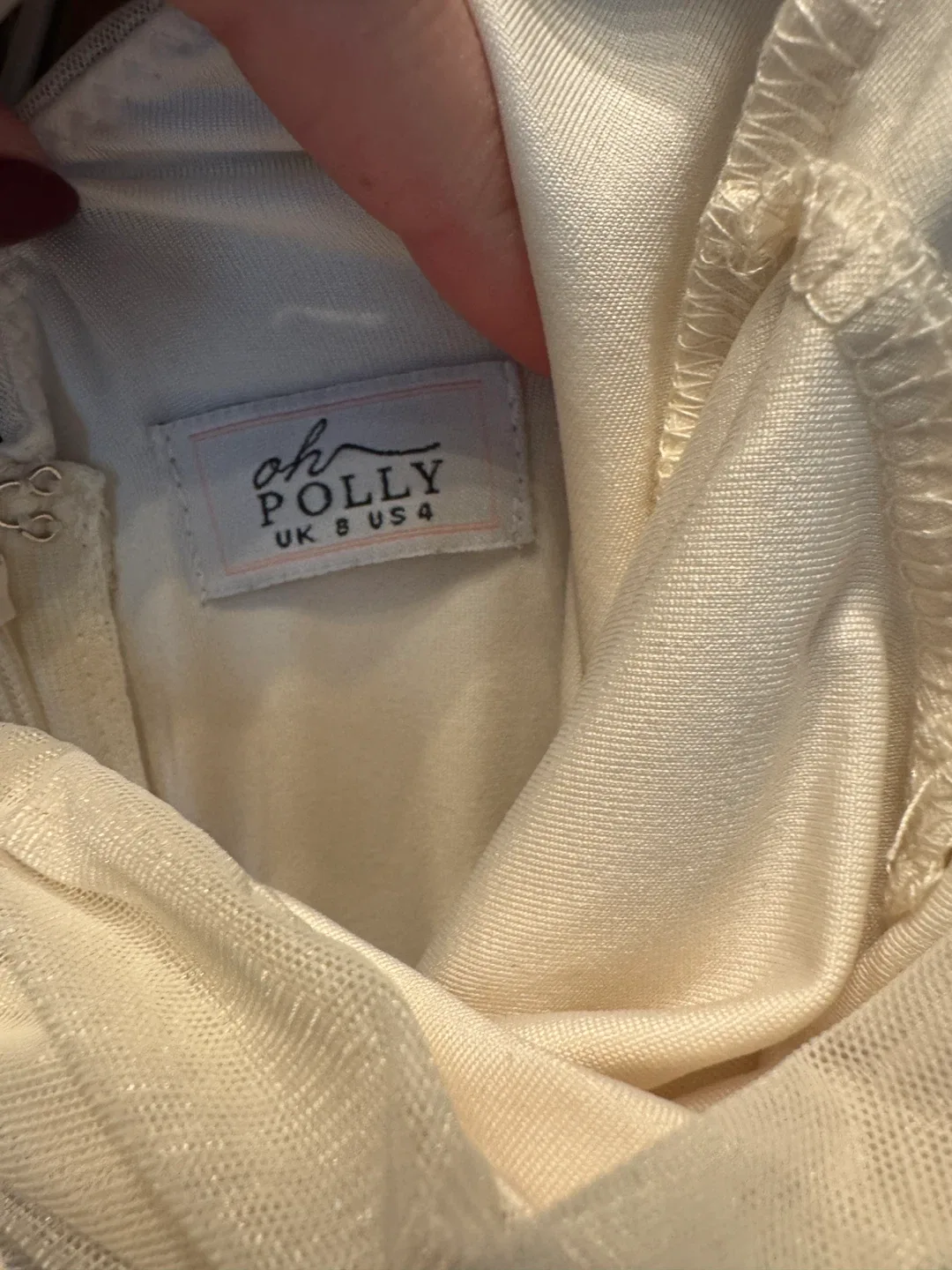 Oh Polly Cream Mini Dress - Size UK 8 / US 4 image indicator(2)