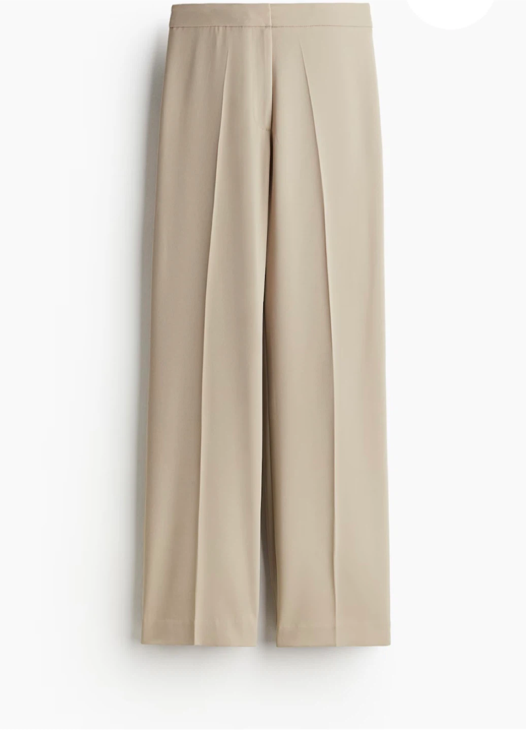 H&M Beige Wide Leg Trousers - Size 8