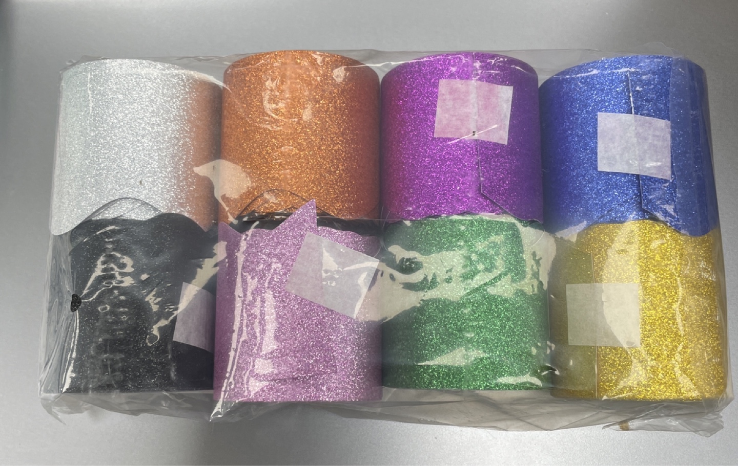 New Glitter Ribbon Rolls - 8 Pack