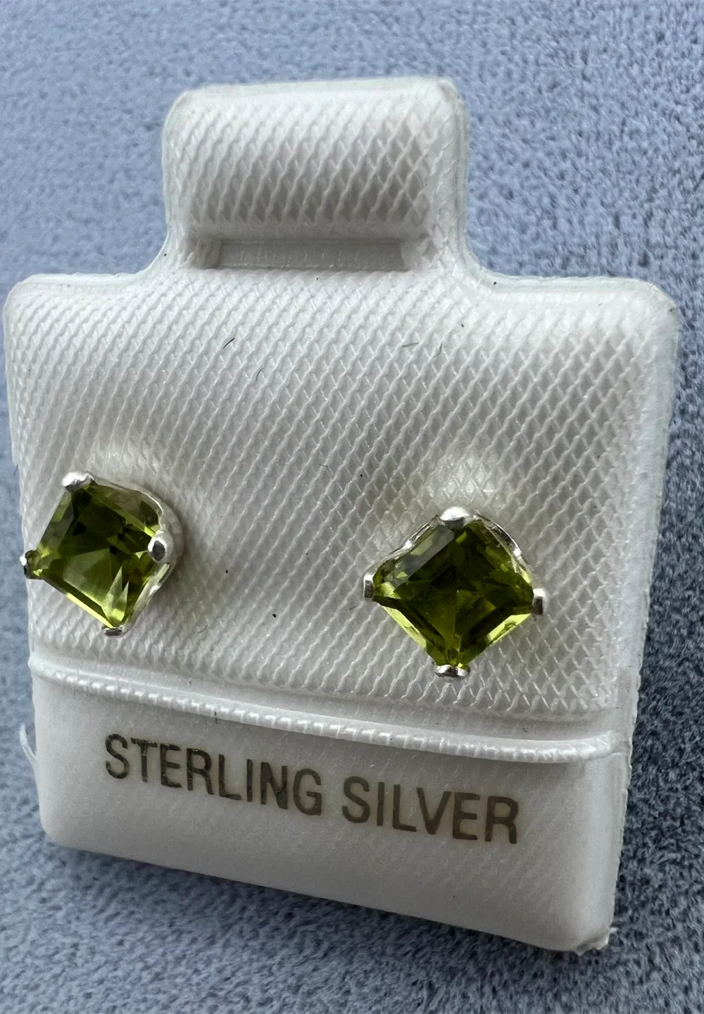 Sterling Silver Peridot Stud Earrings