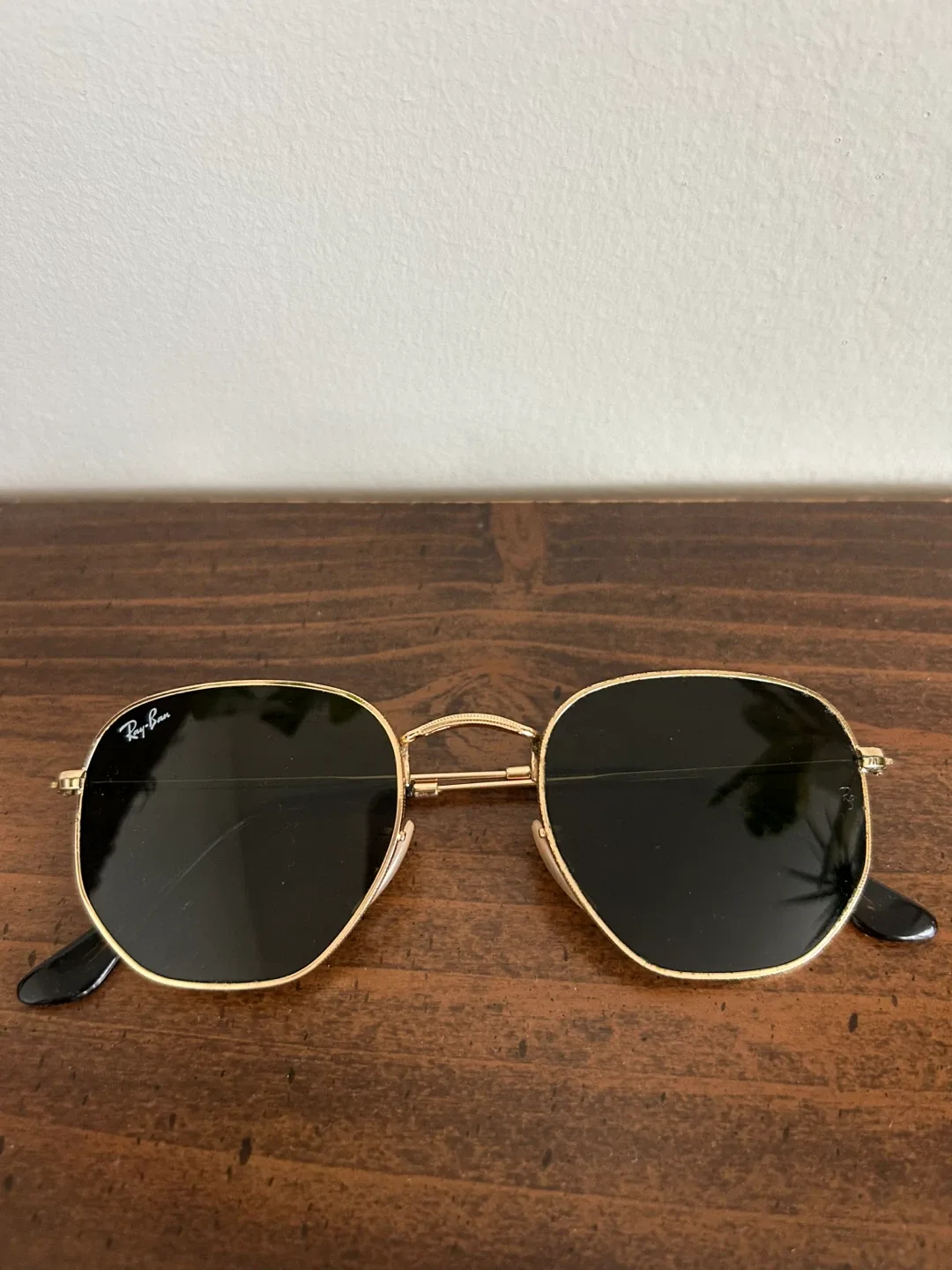 Ray-Ban Gold Hexagonal Sunglasses