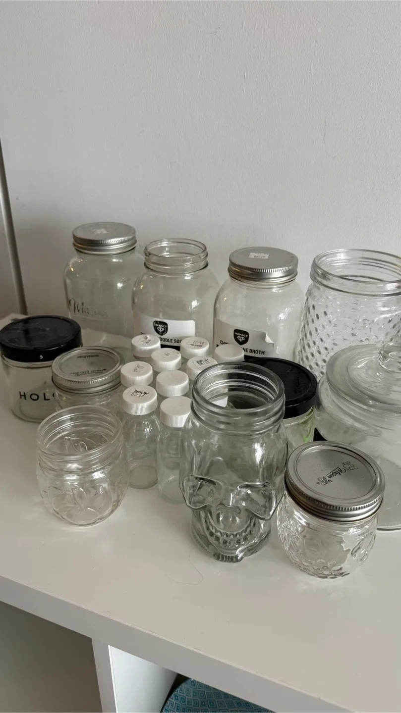 Variety of Glass Jars