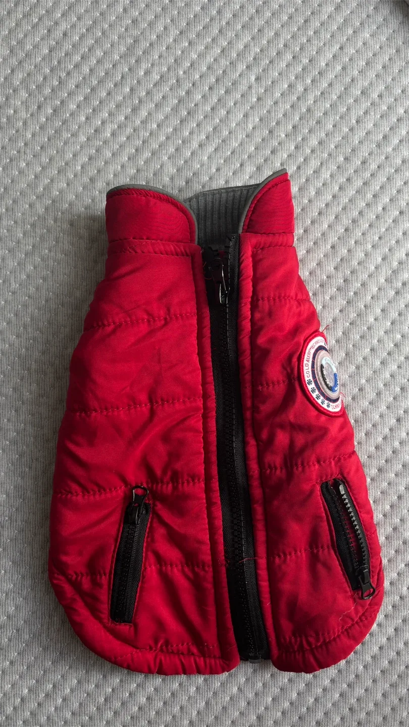 Xs Red Dog Puffer Vest