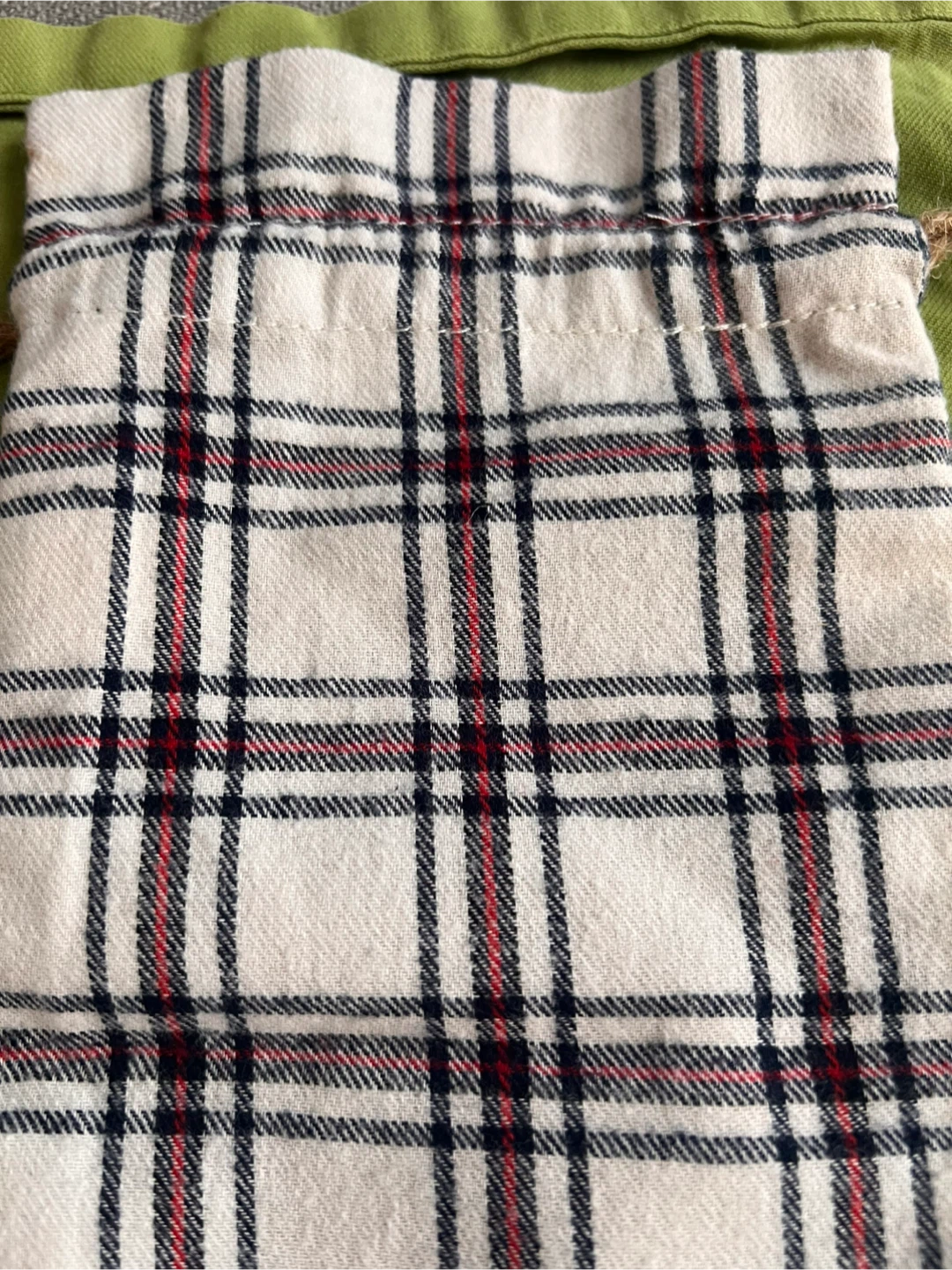 Plaid Drawstring Bag - Gift Bag - photo 3