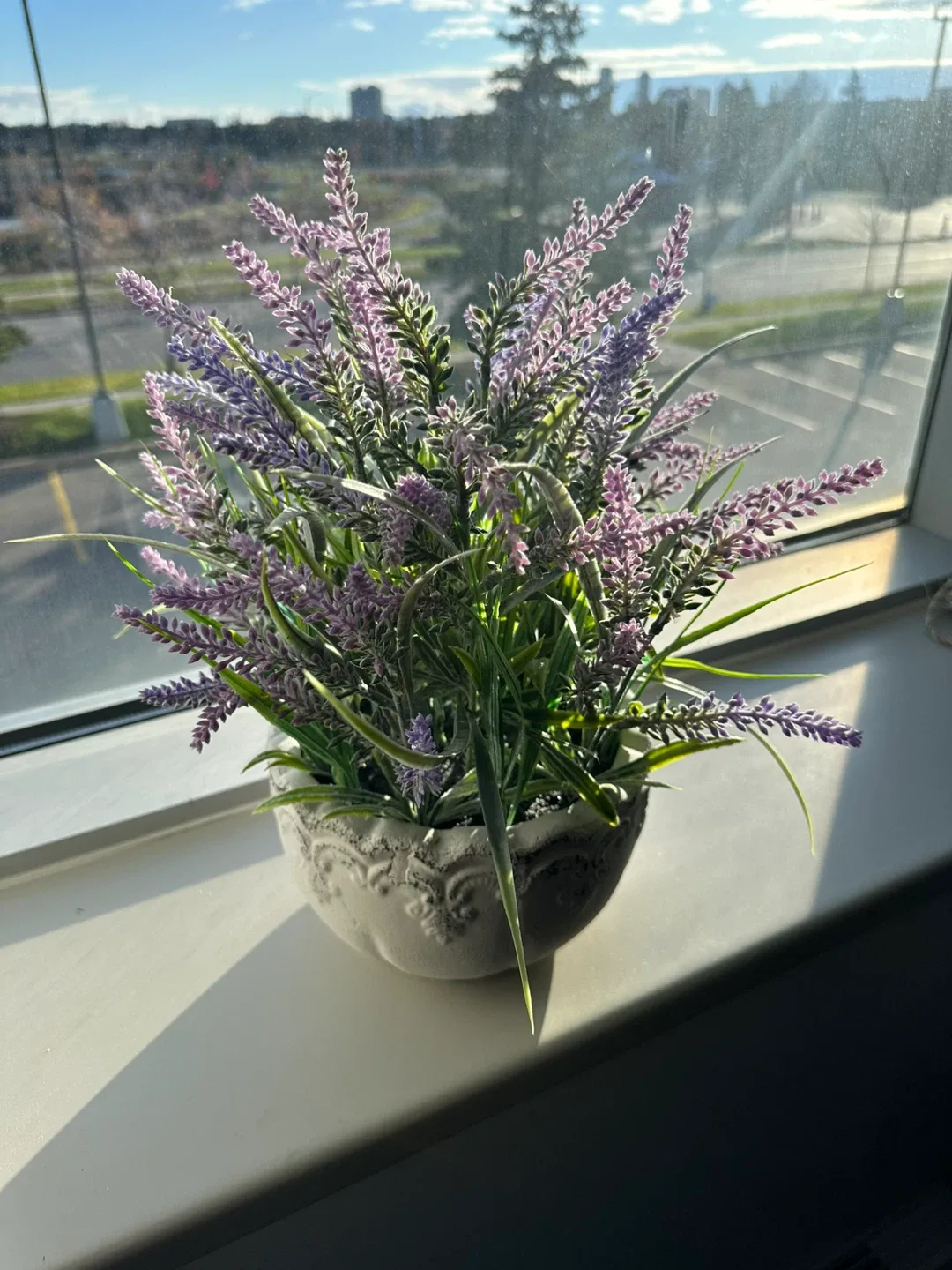 Artificial Lavender Plant in Pot