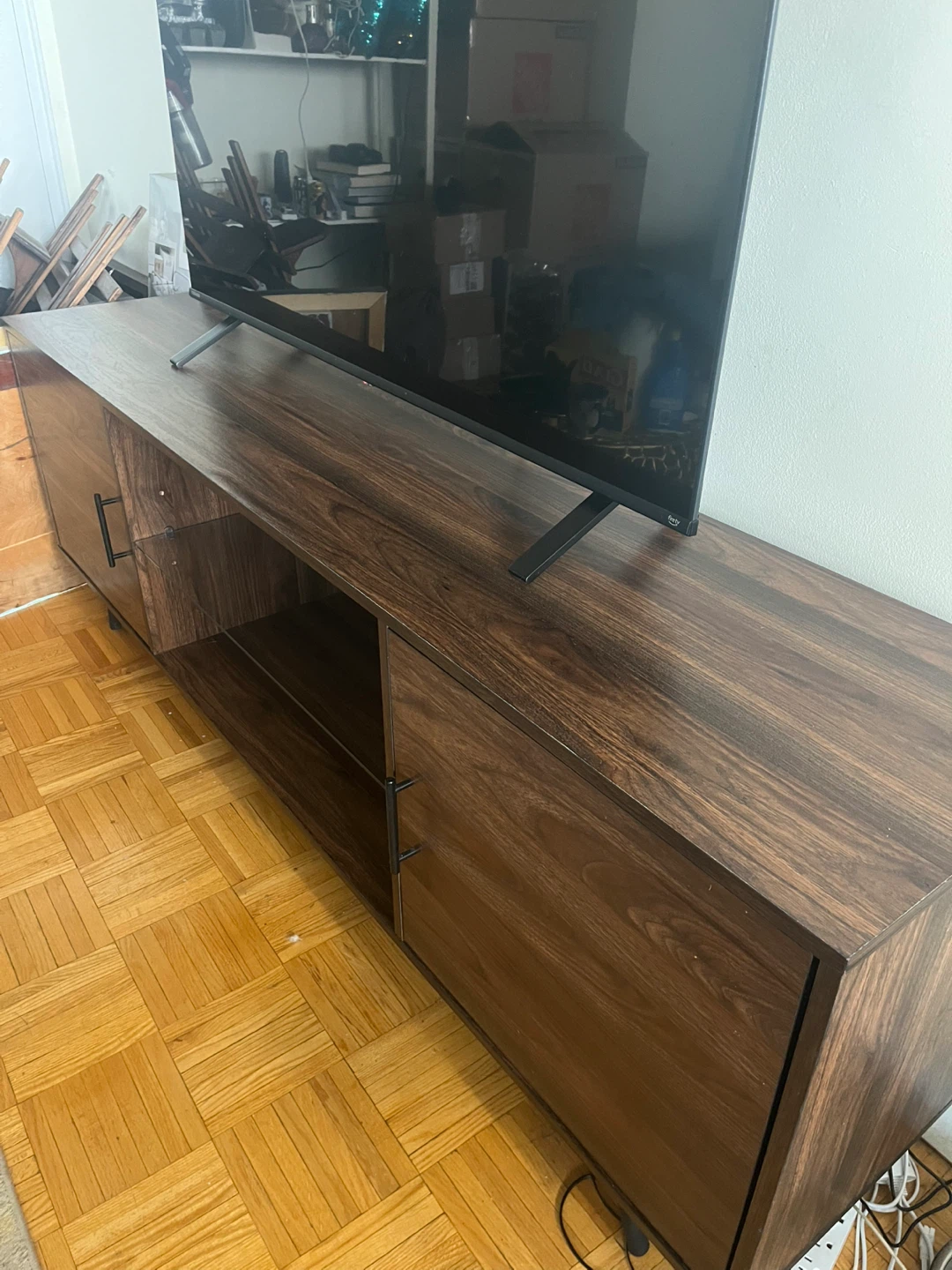 70” Dark Walnut Colour TV Stand Media Console - photo 2