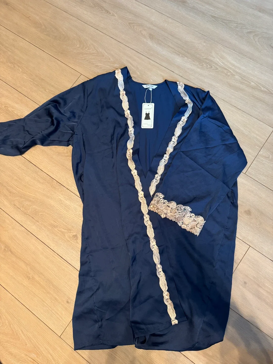 BNWT - SAPJON Navy Blue Robe - Size L