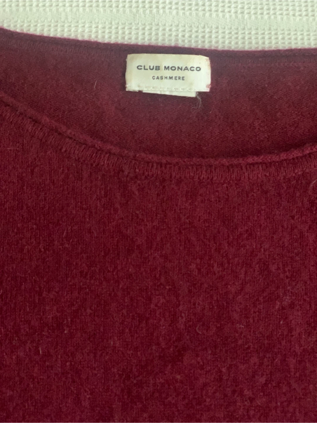 Club Monaco Cashmere Sweater - Burgundy & Black - photo 3