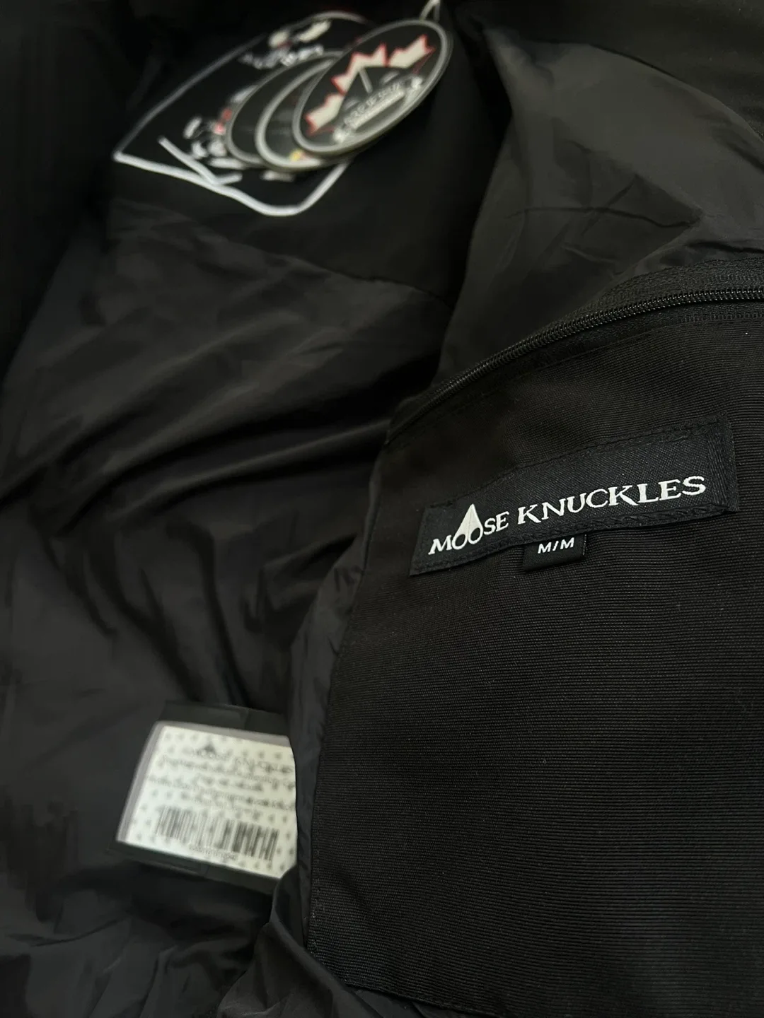 Black/Black Moose Knuckles Original Shearling Trim 3Q Jackets image indicator(3)