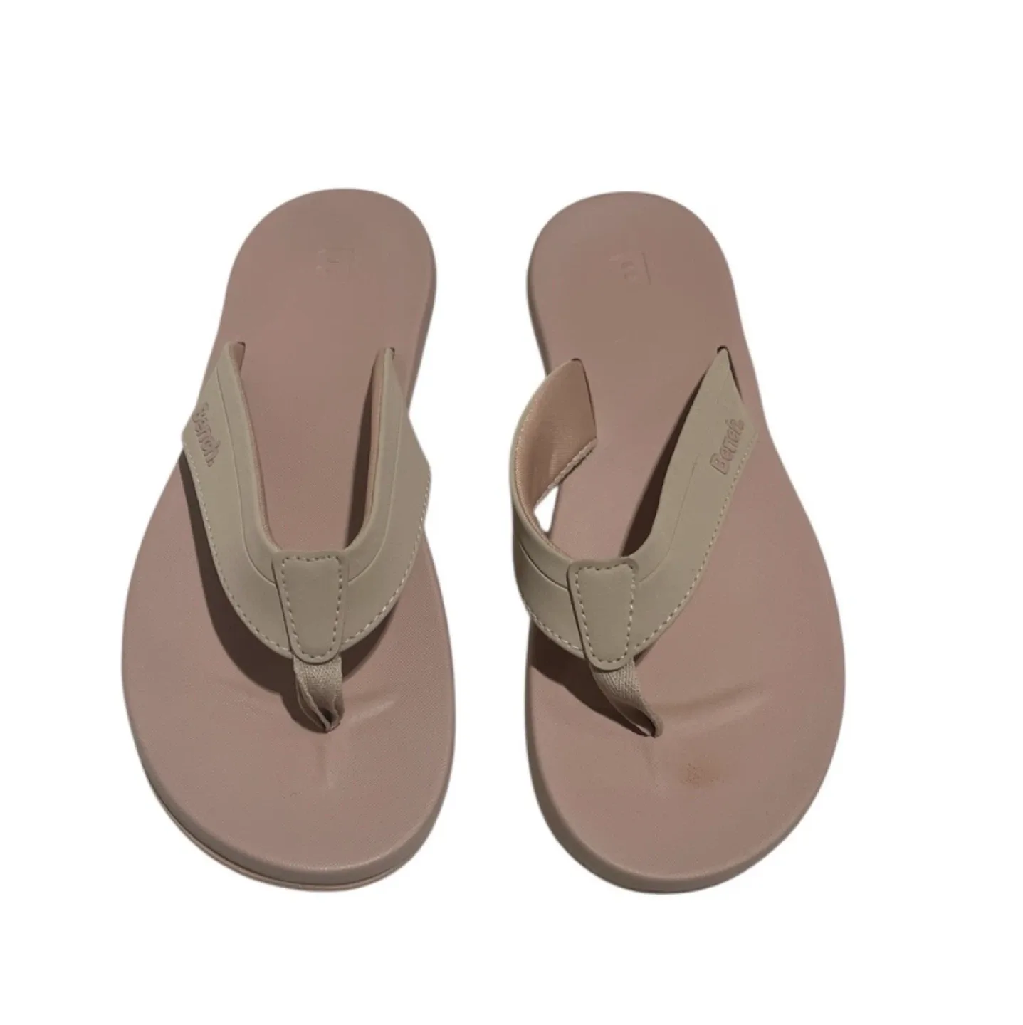 Bench Rose Gold/Beige Flip Flops - Size 8