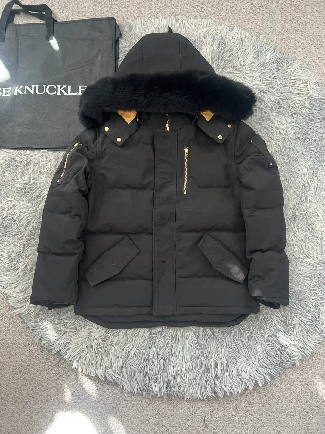 Black/Gold Moose Knuckles Gold Series 3Q Jackets
