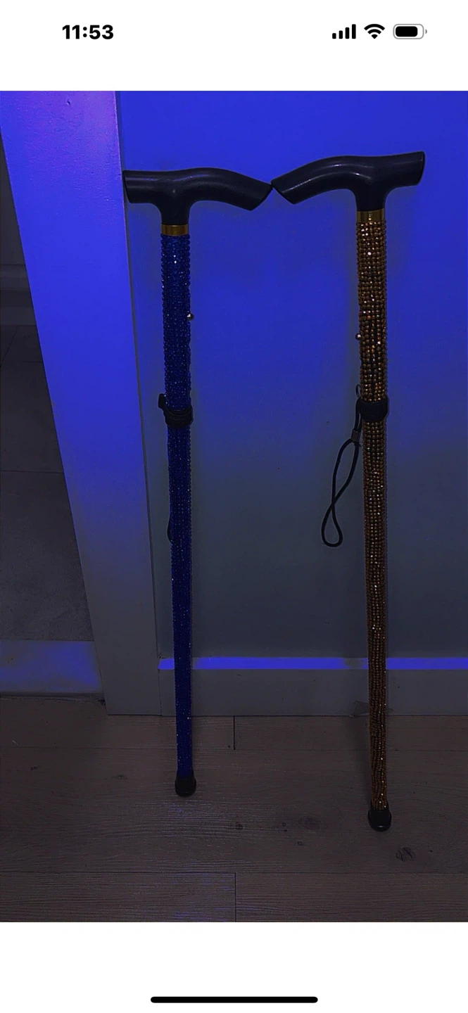 Gold Bling Folding Walking Cane - photo 2
