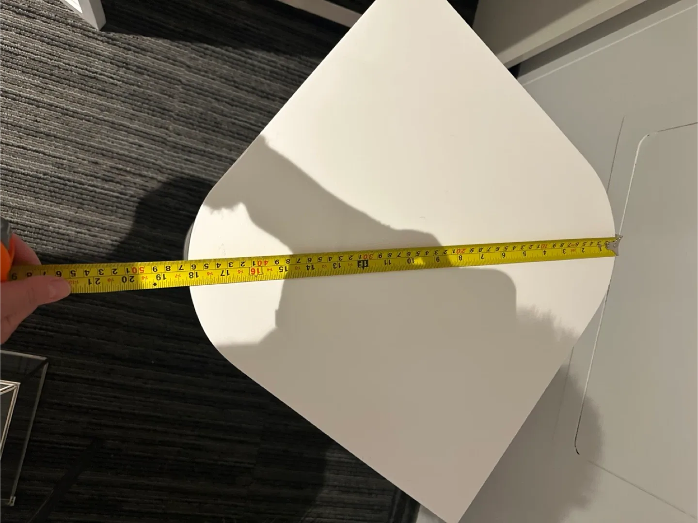 White End Table with Glass Shelf image indicator(4)