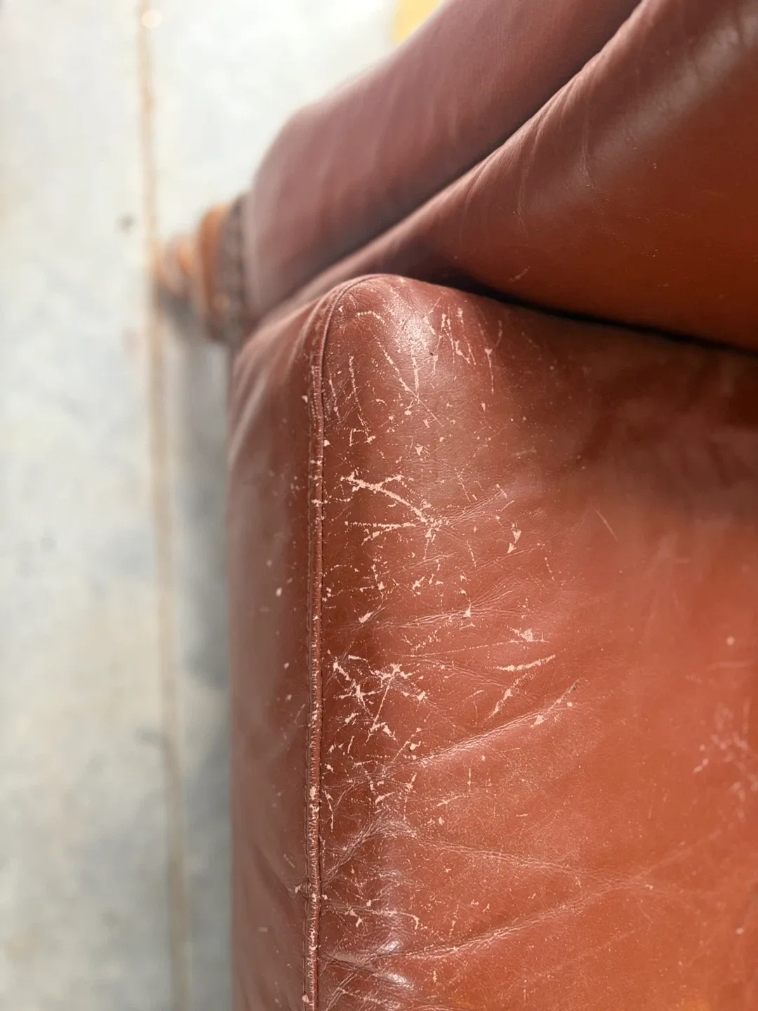 Brown Leather Sofa - Used Condition image indicator(2)