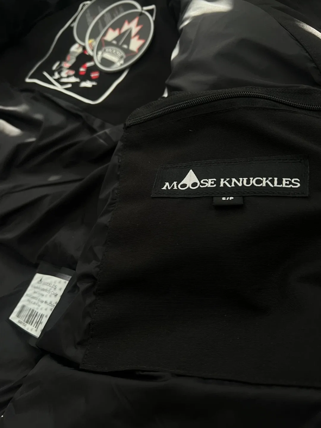 Black/Natural Moose Knuckles Original Shearling Trim 3Q Jackets image indicator(3)