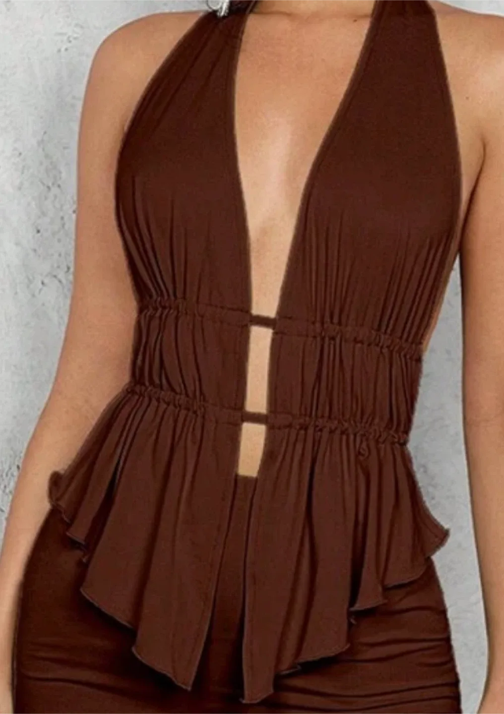 Brown Halter Top size small