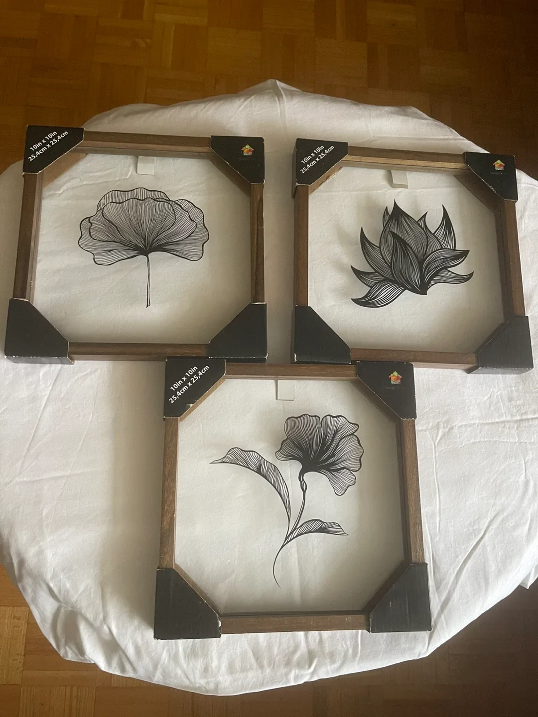 Set of 3 Wall Decor, 10x10in