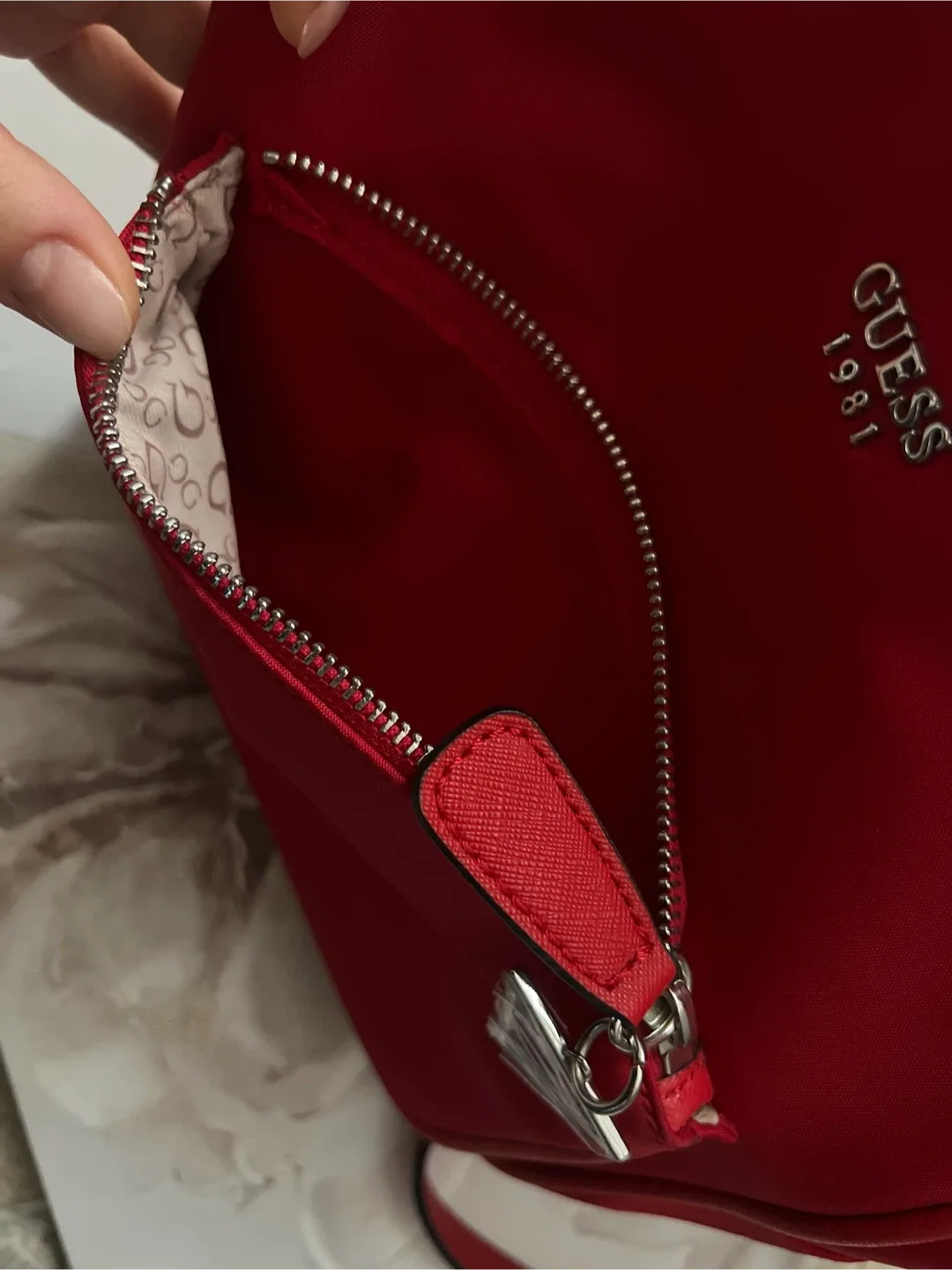 Guess Red Nylon Backpack image indicator(2)