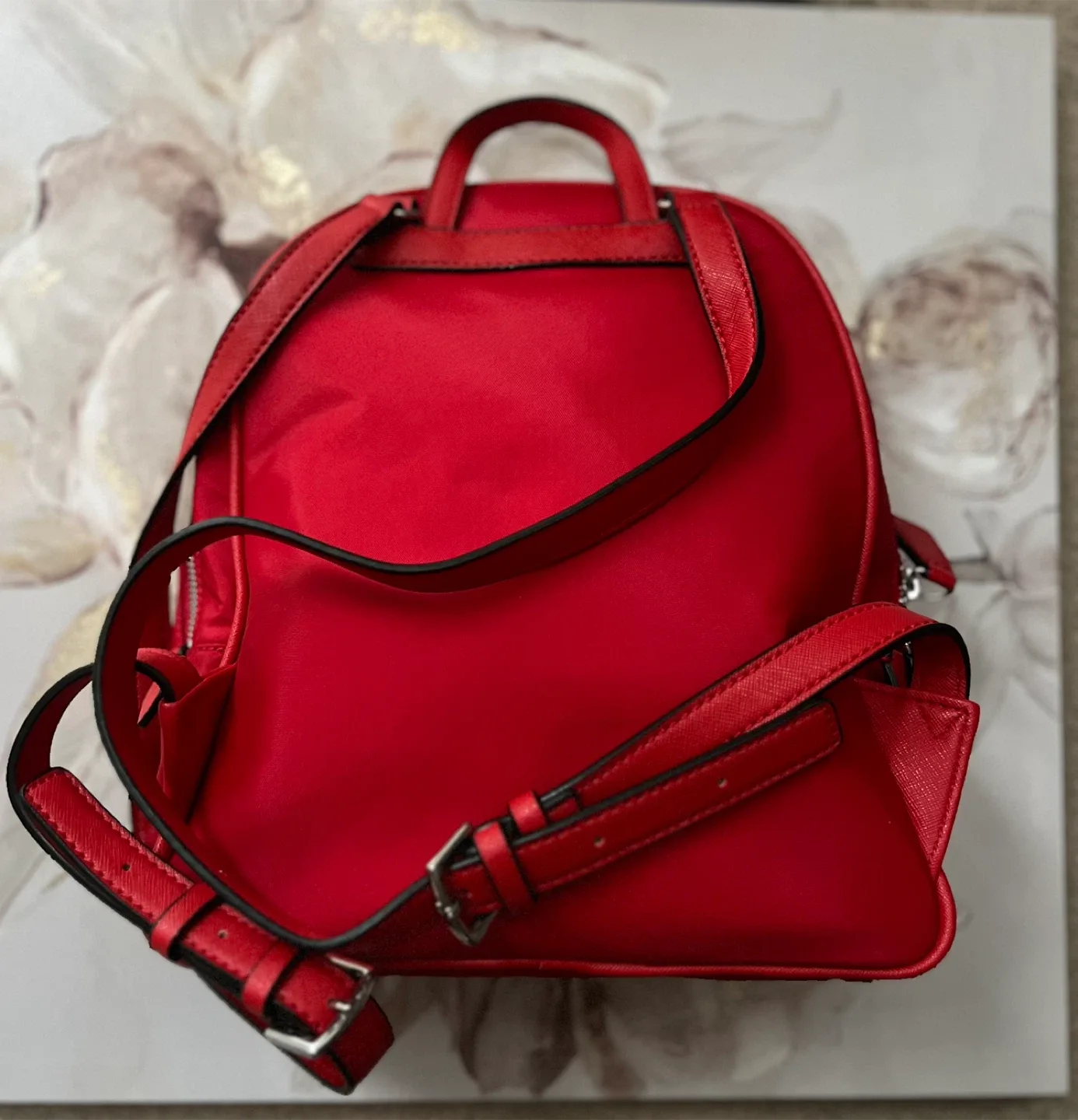 Guess Red Nylon Backpack image indicator(4)