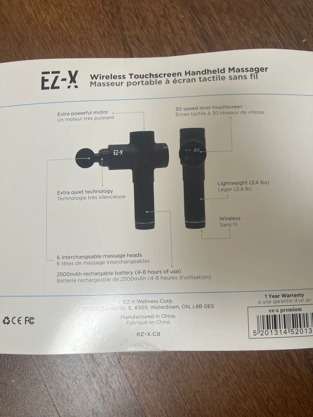 New EZ-X Wireless Touchscreen Handheld Massager image indicator(2)