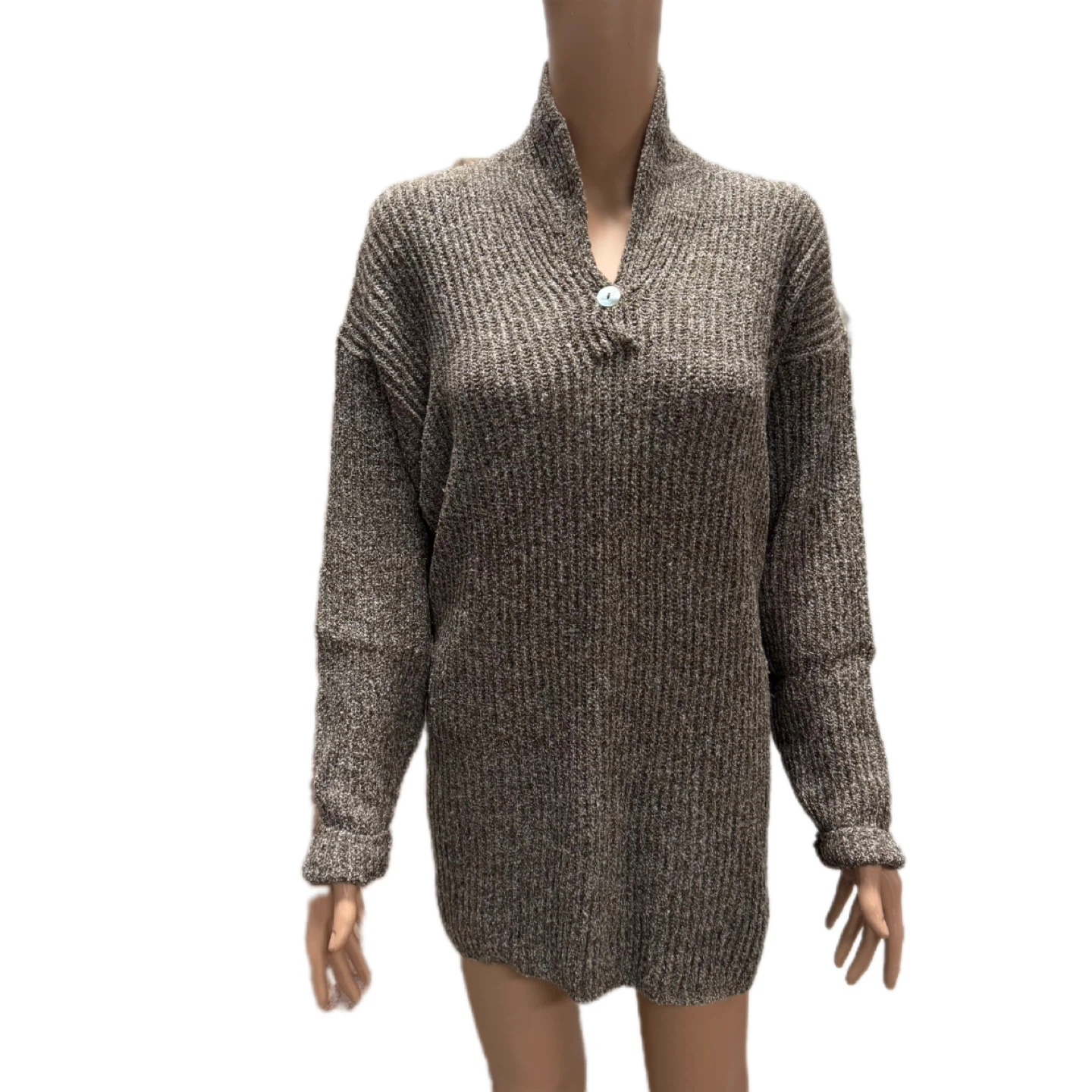 Unbranded Women’s Cozy Knit Sweater – Brown – Used Like New - photo 2