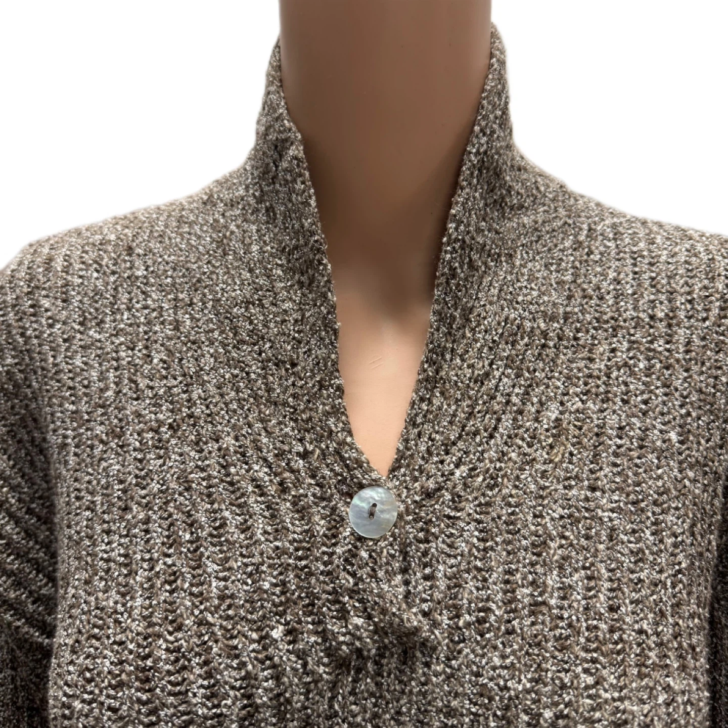 Unbranded Women’s Cozy Knit Sweater – Brown – Used Like New - photo 4