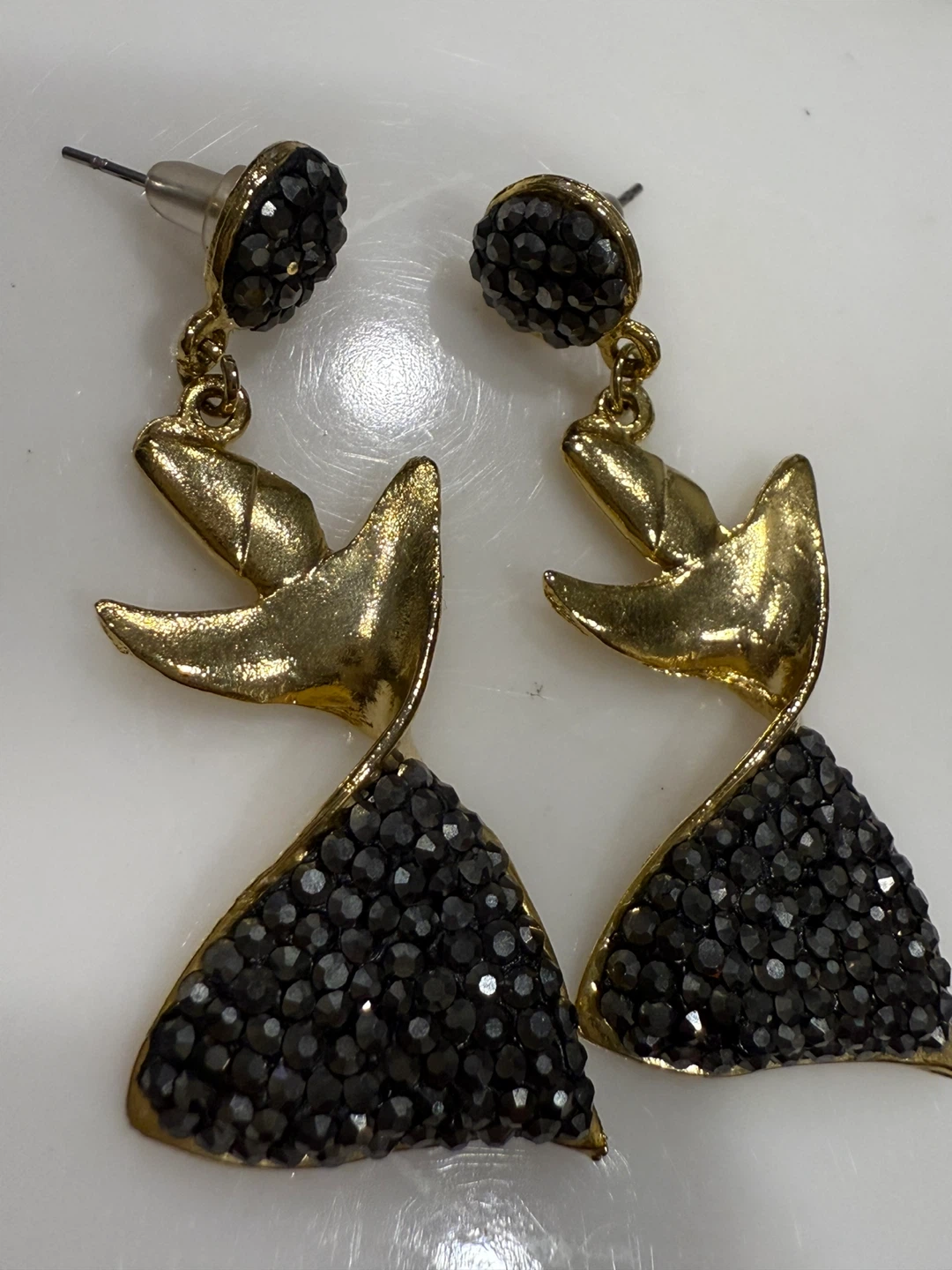 Drop Earrings - Gold & Black - photo 3
