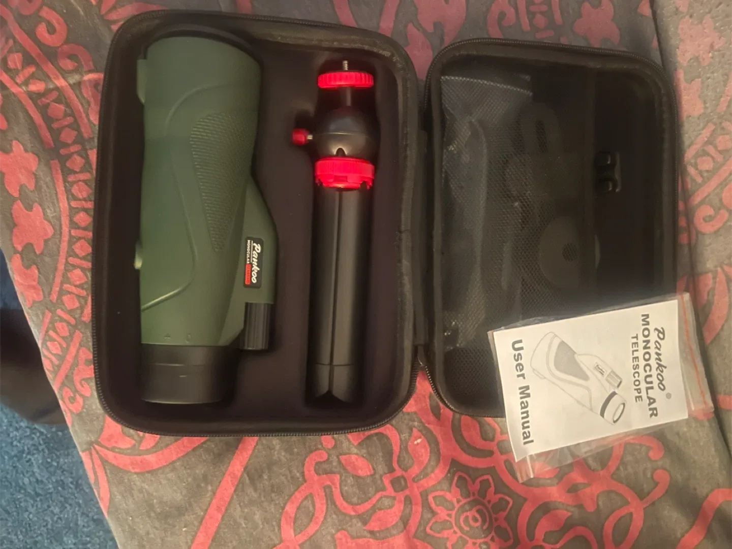 Pankoo 12x50 Monocular Telescope with Tripod