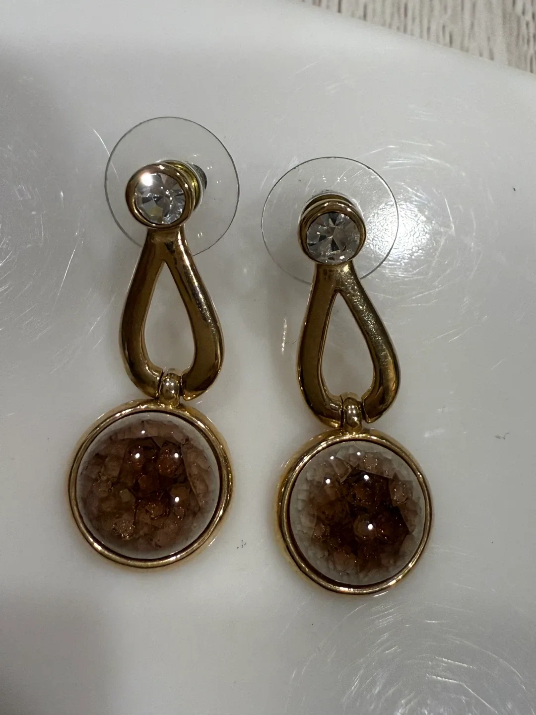 Drop Earrings - Gold Tone