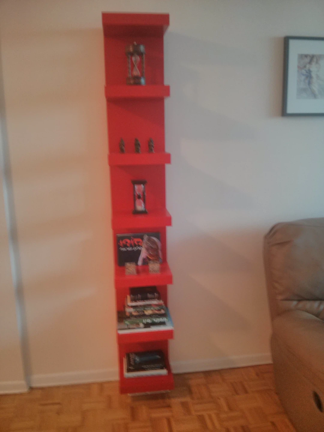 Red Ladder Shelf - 190cm Tall