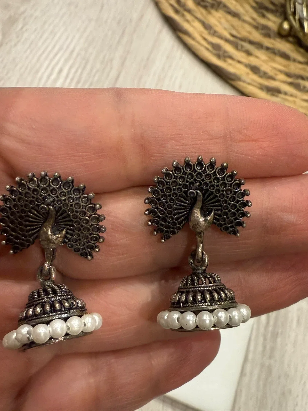 Peacock Jhumka Earrings image indicator(3)
