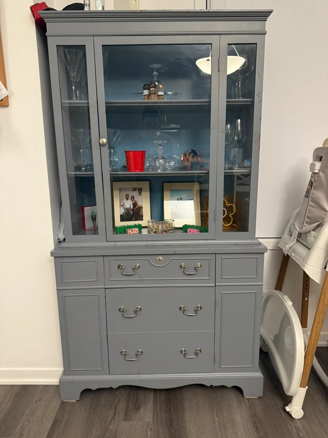 Grey Display Cabinet