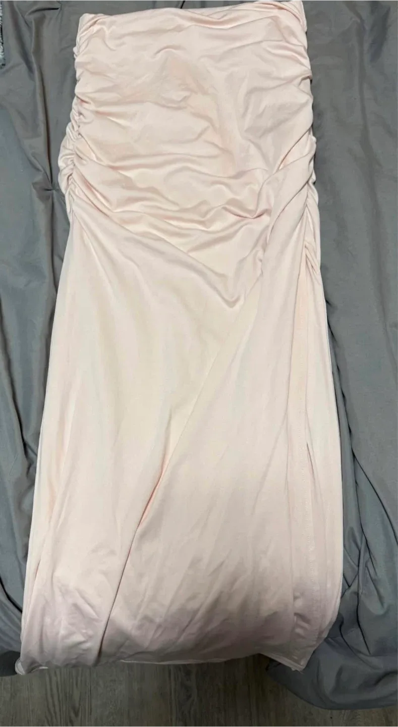 Pink Strapless Dress - Size S