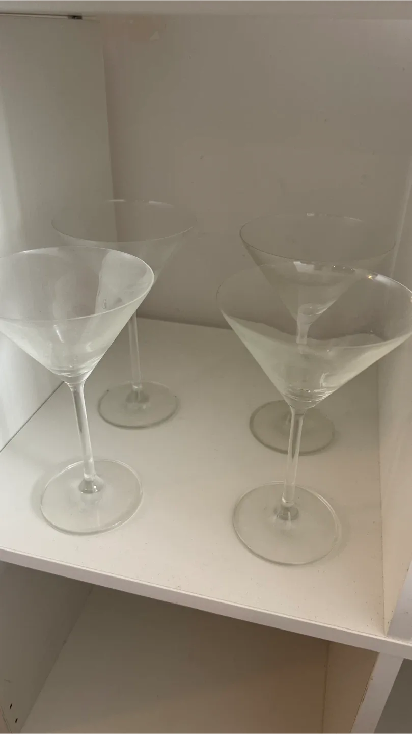 Set of 4 Martini Glasses