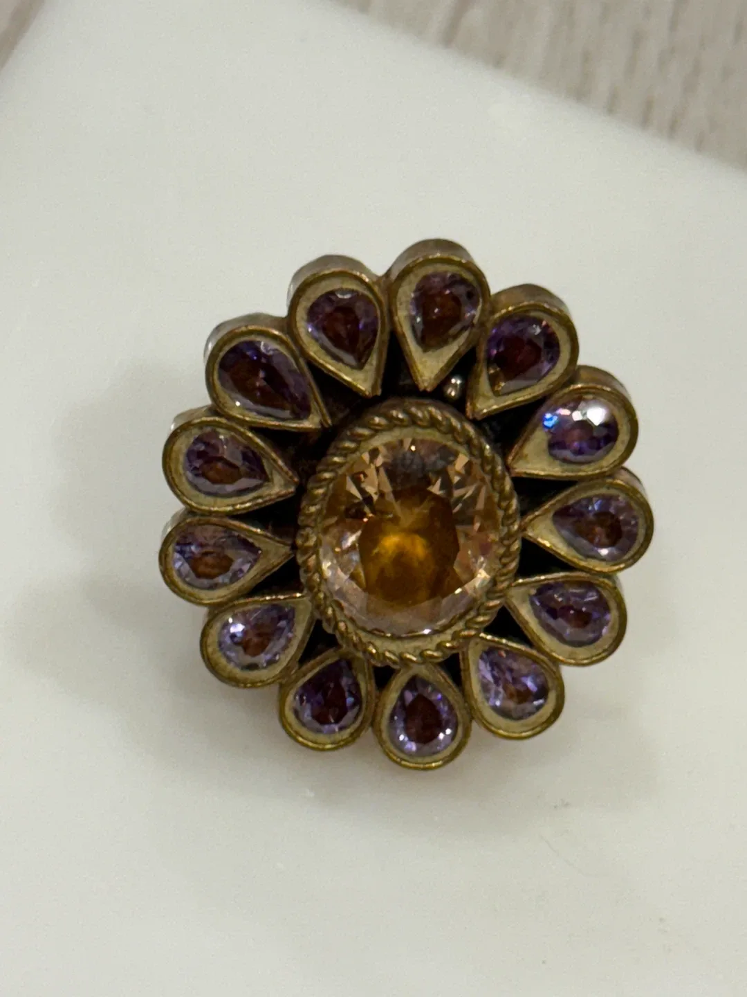 Vintage Style Flower Ring image indicator(6)