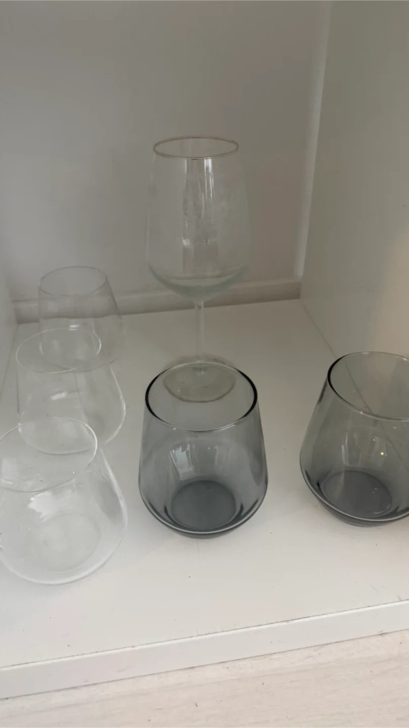 Assorted Wine and Water Glasses