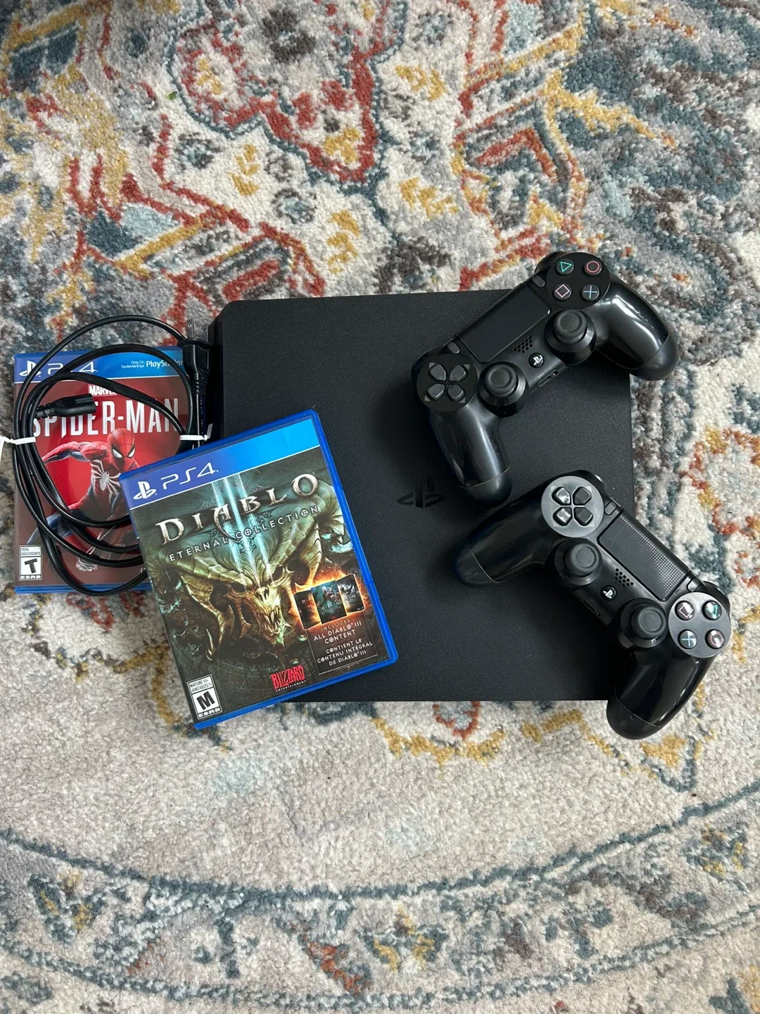 PlayStation 4 Console with Games and 2 Controllers