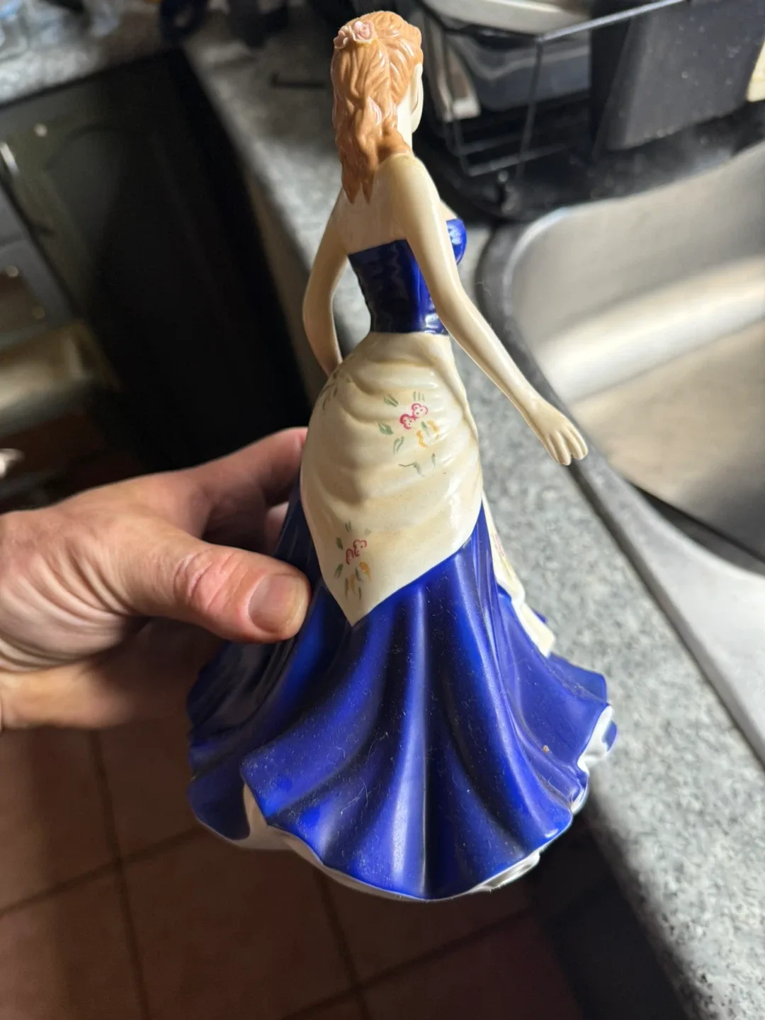 Collectible Porcelain Figurine in Blue Dress image indicator(6)