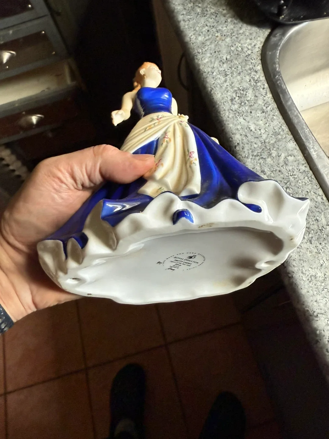 Collectible Porcelain Figurine in Blue Dress image indicator(8)