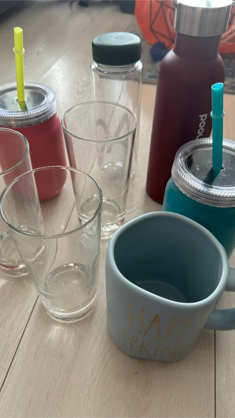Assorted Drinkware - Mugs, Bottles, and Glasses
