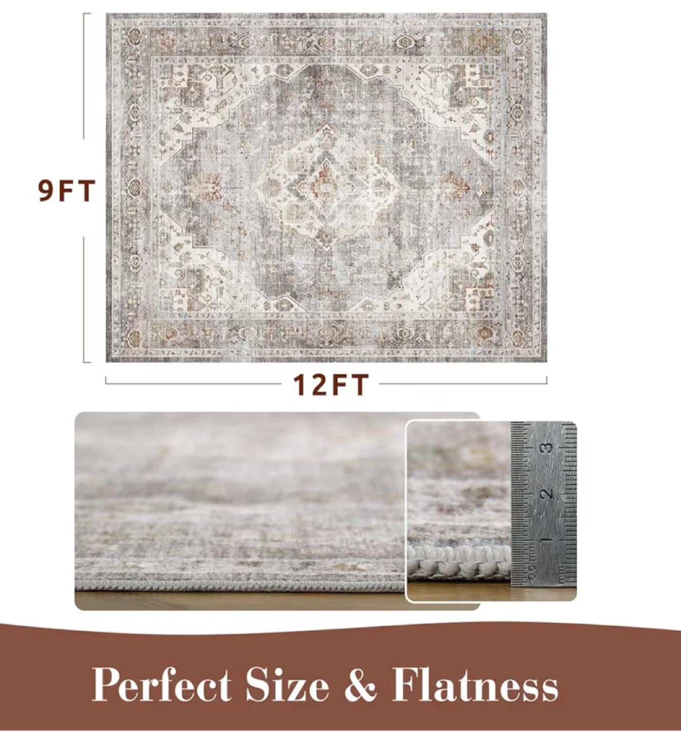 Area Rug 9x12 - Grey - photo 4