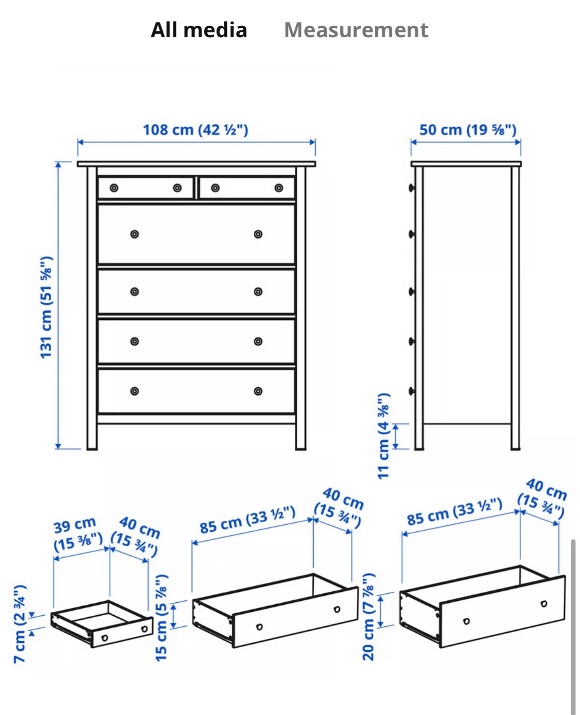 IKEA Hemnes 6-Drawer Chest - White Stain - photo 3