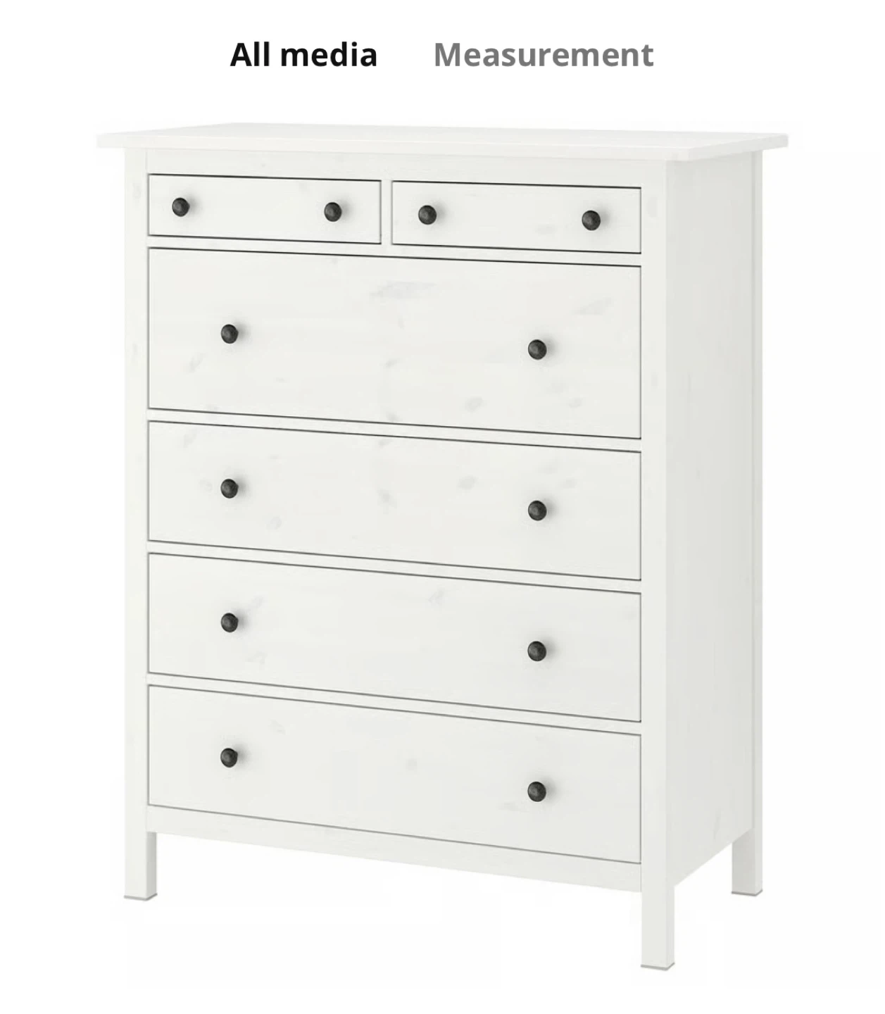 IKEA Hemnes 6-Drawer Chest - White Stain