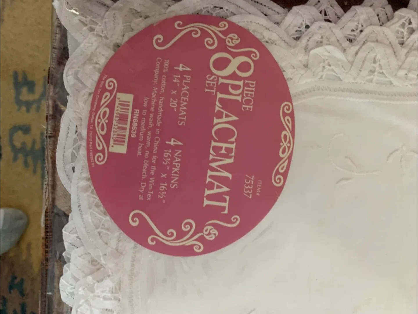 8-Piece Placemat Set (4 Placemats, 4 Napkins)