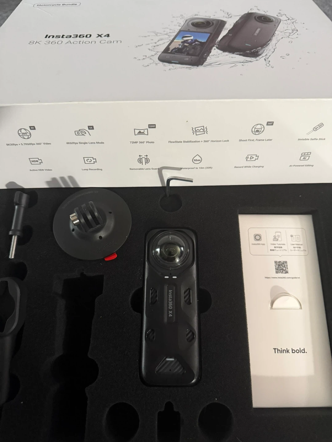 Insta360 X4 8K 360 Action Cam - Motorcycle Bundle - photo 3
