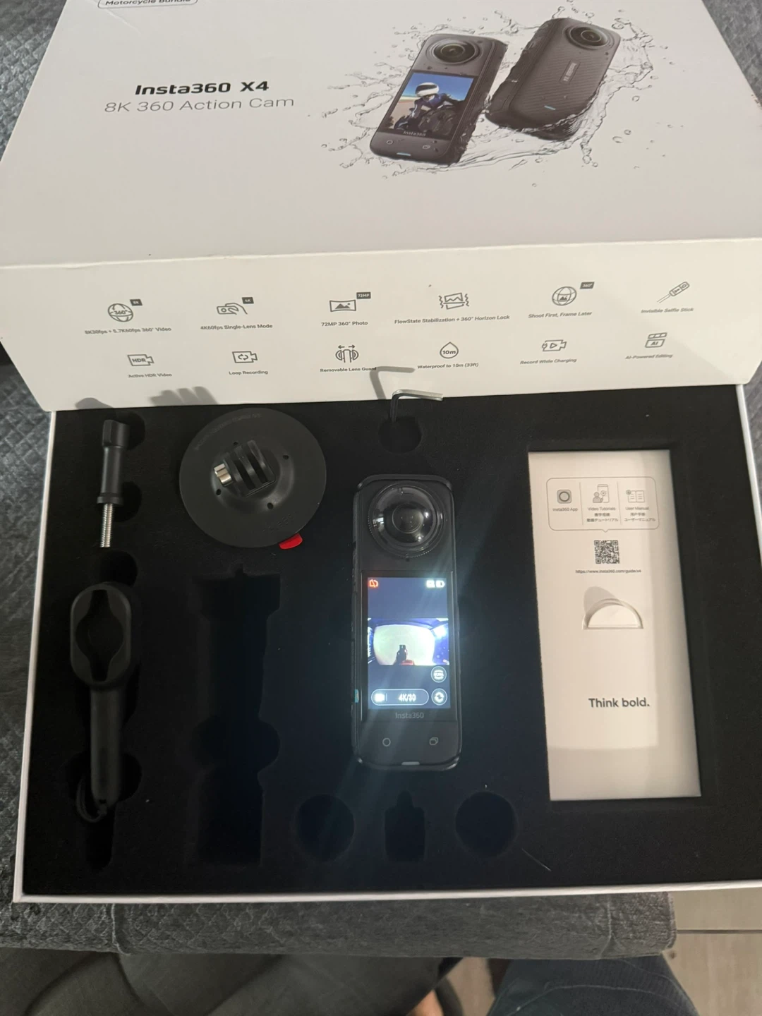 Insta360 X4 8K 360 Action Cam - Motorcycle Bundle - photo 2